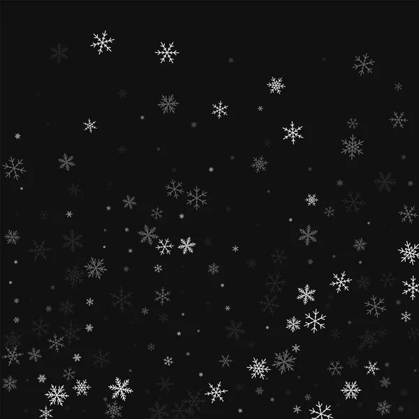 Sparse nevicate Pendenza inferiore su sfondo nero Illustrazione vettoriale — Vettoriale Stock
