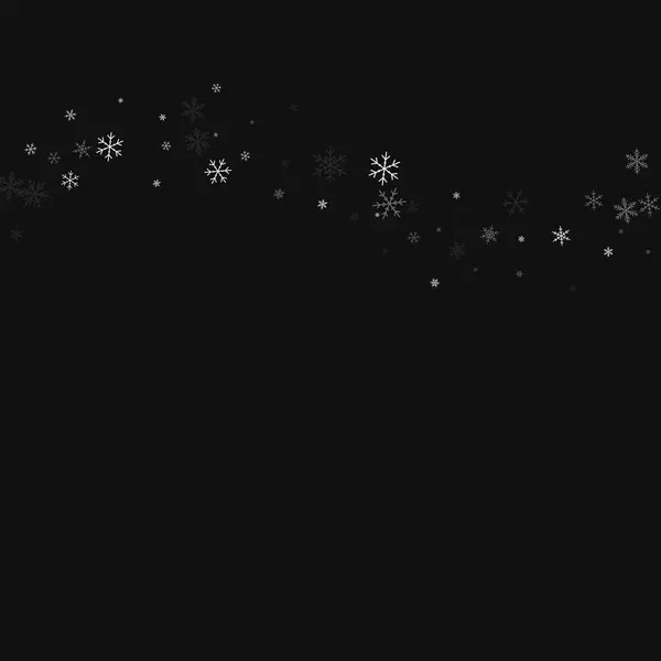 稀疏的降雪风头浪尖上黑色背景矢量图 — 图库矢量图片