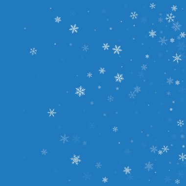 Seyrek kar yağışı doğru degrade mavi arka plan vektör çizim üzerinde