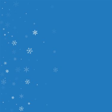 Seyrek kar yağışı dağılım sol degrade mavi renkli vektör çizim