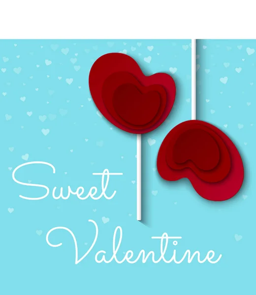 Sweet valentine card Vector illustration — Stock Vector