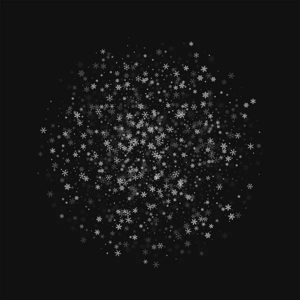 Bela neve Esfera sobre fundo preto Ilustração vetorial —  Vetores de Stock