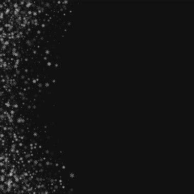 Güzel kar yağışı soyut sınır siyah arka planda vektör çizim yaptı