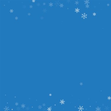 Seyrek kar yağışı mavi renkli vektör çizim sınırları