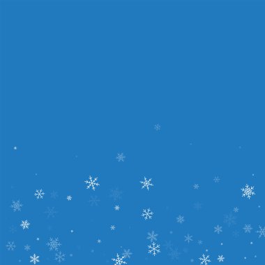 Seyrek kar yağışı dağılım alt degrade mavi arka plan vektör çizim üzerinde