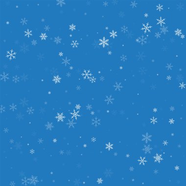 Seyrek kar yağışı kaotik dağılım satırlarında mavi renkli vektör çizim