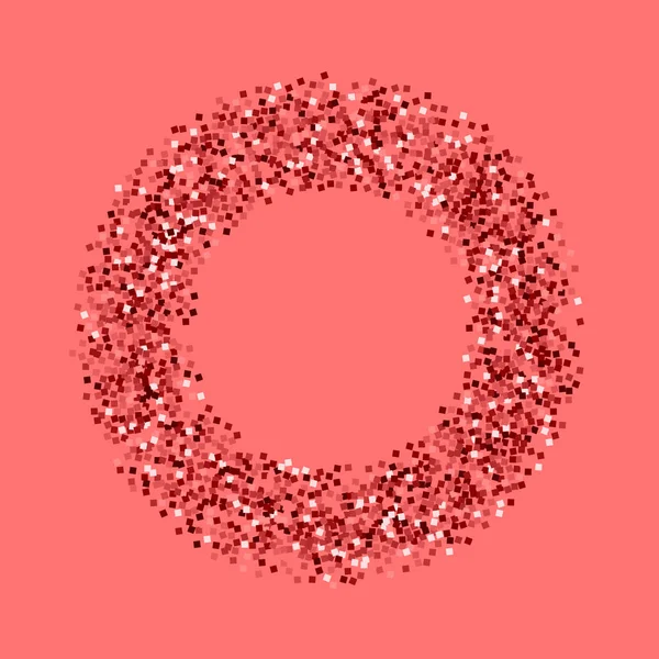 Kırmızı altın parıltı simit şekli üzerinde pembe bir arka plan vektör çizim