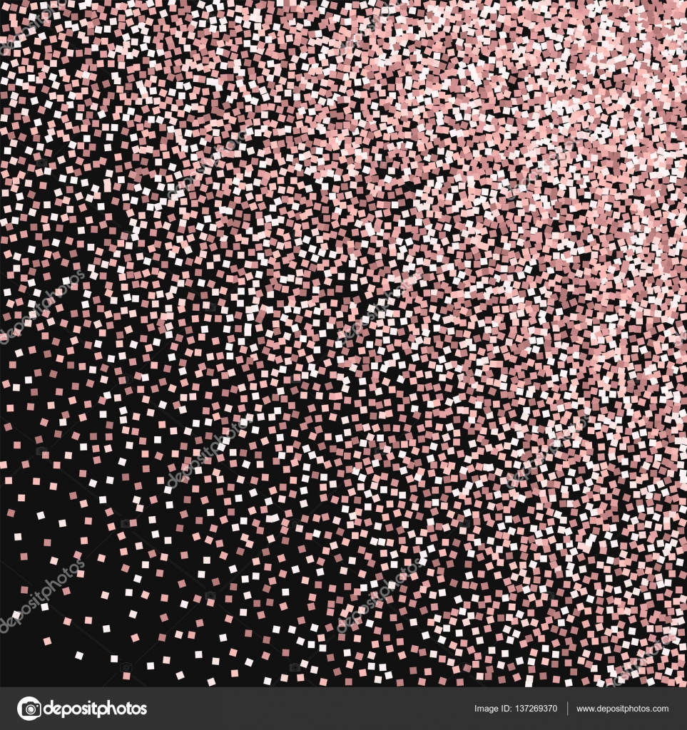 Pink gold glitter Random gradient scatter on black background Vector ...