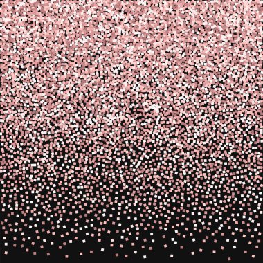 Siyah arka planda vektör çizim altın glitter üst degrade pembe