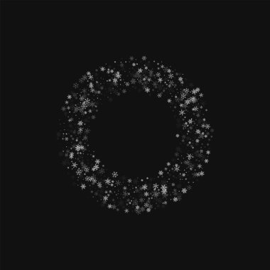 Güzel kar yağışı Smal yemiyorsun siyah arka plan vektör çizim