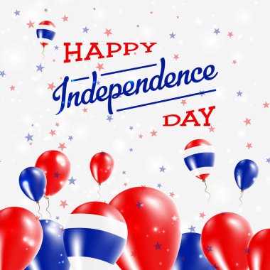 Tayland Bağımsızlık günü mutlu ülkenin ulusal renklerde vatansever tasarım balonlar