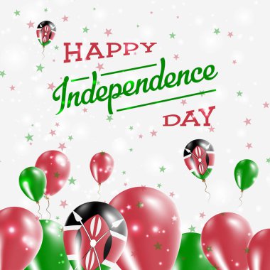 Kenya Bağımsızlık günü mutlu ülkenin ulusal renklerde vatansever tasarım balonlar