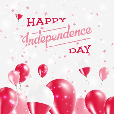 Polonya Bağımsızlık günü mutlu ülkenin ulusal renklerde vatansever tasarım balonlar