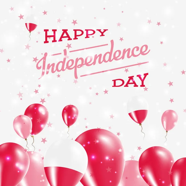 Polonya Bağımsızlık günü mutlu ülkenin ulusal renklerde vatansever tasarım balonlar