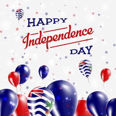 Britanya Hint Okyanusu Toprakları Bağımsızlık günü vatansever tasarım balonlar içinde ulusal renkleri