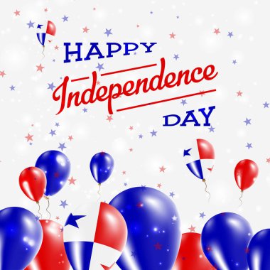 Panama Bağımsızlık günü mutlu ülkenin ulusal renklerde vatansever tasarım balonlar