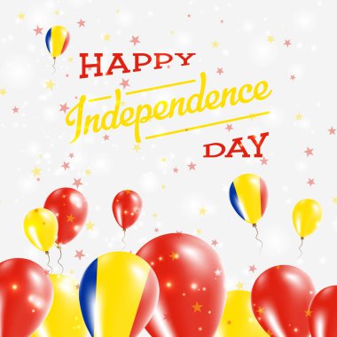 Romanya Bağımsızlık günü mutlu ülkenin ulusal renklerde vatansever tasarım balonlar
