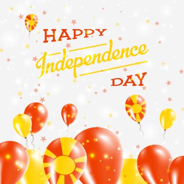 Makedonya Eski Yugoslav Cumhuriyeti Bağımsızlık günü vatansever tasarım Ulusal balonlar