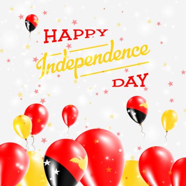 Papua Yeni Gine Bağımsızlık günü ülkenin ulusal renklerde vatansever tasarım balonlar