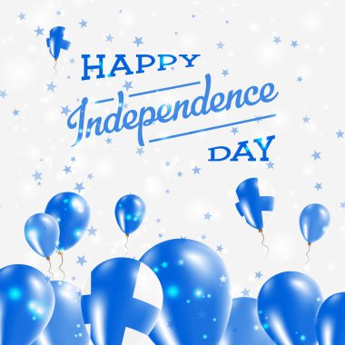 Finlandiya Bağımsızlık günü mutlu ülkenin ulusal renklerde vatansever tasarım balonlar