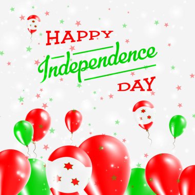 Burundi Bağımsızlık günü mutlu ülkenin ulusal renklerde vatansever tasarım balonlar