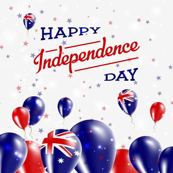 Día de la Independencia de Australia Globos de diseño patriótico en colores nacionales del país Happy — Archivo Imágenes Vectoriales