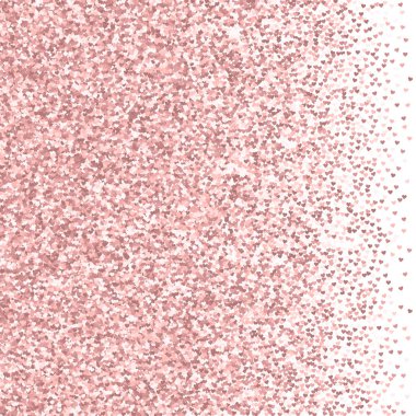 Pembe altın glitter kalpler beyaz Sevgiliye arka plan vektör degrade yaptı yapılmış