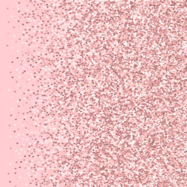 Pembe altın glitter kalpler doğru geçişin palepink Sevgiliye arka plan vektör üzerinde yapılan