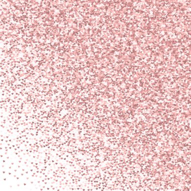 Pembe altın glitter kalpler Random degrade dağılım beyaz Sevgililer zemin vektör üzerine yapılmış