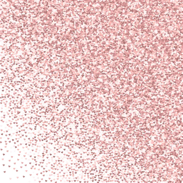 Pembe altın glitter kalpler Random degrade dağılım beyaz Sevgililer zemin vektör üzerine yapılmış