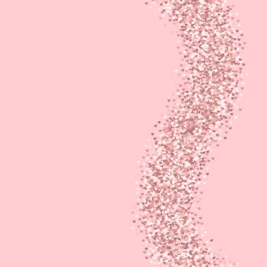 Pembe altın glitter kalpler doğru dalga palepink Sevgiliye arka plan vektör üzerinde yapılmış