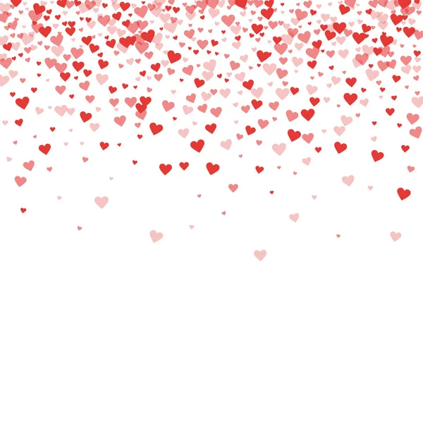 Confettis Coeurs rouges Dégradés sur fond blanc Valentin Illustration vectorielle — Image vectorielle