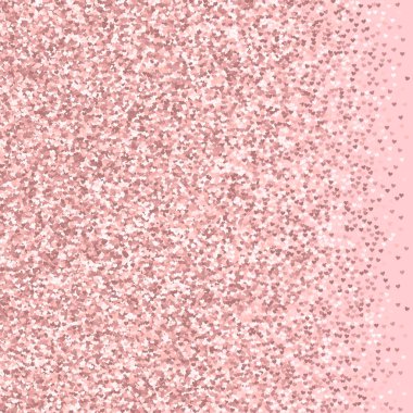Pembe altın glitter kalpler palepink Sevgililer özgeçmişlerine vektör degrade yaptı yapılmış