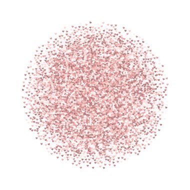 Pembe altın glitter kalpler küre beyaz Sevgiliye arka plan vektör çizim üzerinde yapılan