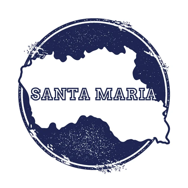 Santa Maria Island mapa vectorial Grunge sello de goma con el nombre y el mapa del vector de la isla — Vector de stock