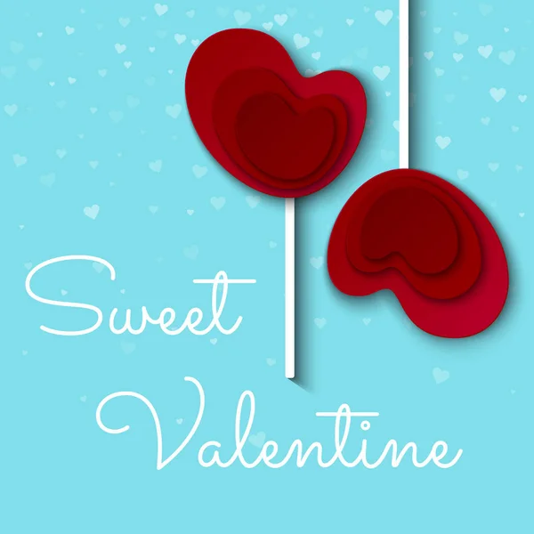 Sweetvalentine greeting card Vector illustration — Stock Vector