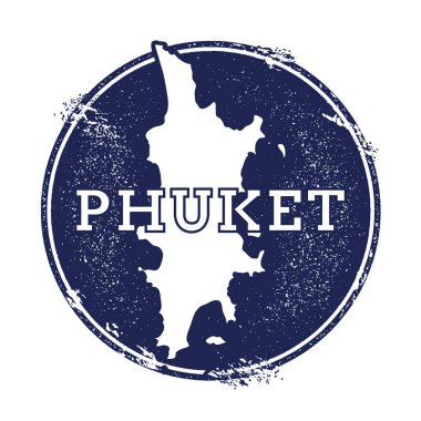 Phuket vektör harita Grunge lastik damga adı ve ada vektör çizim Haritası olabilir