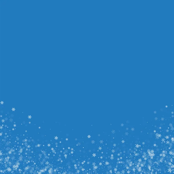 Güzel kar yağışı soyut altta mavi renkli vektör çizim — Stok Vektör