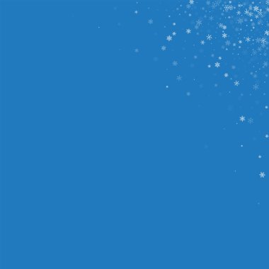 Güzel kar yağışı sağ üst degrade mavi arka plan vektör çizim üzerinde