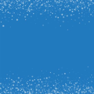 Güzel kar yağışı mavi renkli vektör çizim sınırları