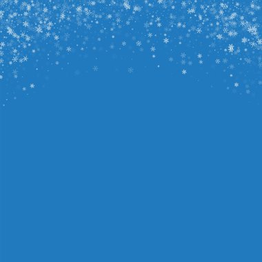 Mavi renkli vektör çizim güzel kar yağışı soyut üst sınırında