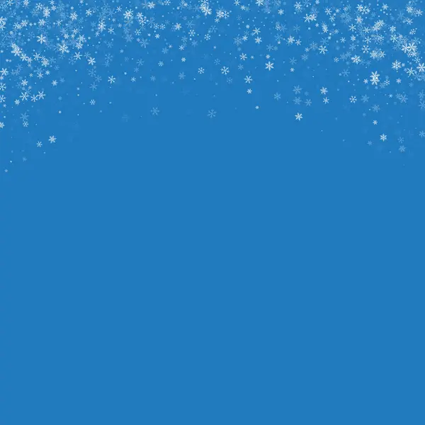 Красиві снігопад абстрактних верхня межа на синьому фоні Векторні ілюстрації — стоковий вектор