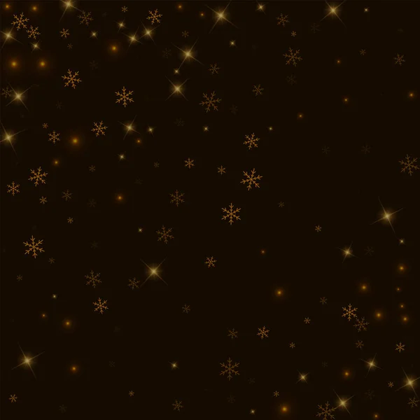 Glesa stjärnklara snö Scatter mönster på svart bakgrund vektorillustration — Stock vektor
