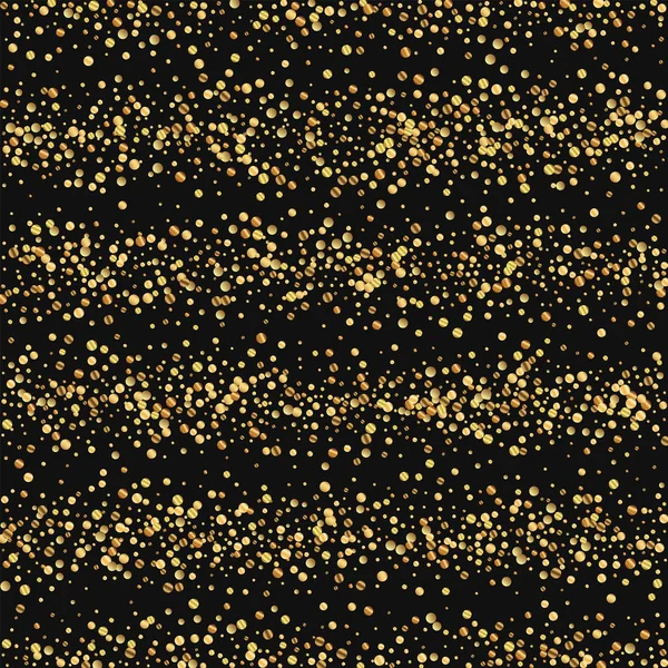 Золотые конфетти Хаотические линии рассеяния на черном фоне Векторная иллюстрация — стоковый вектор