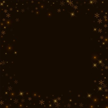 Seyrek yıldızlı kar kaotik sınır siyah arka plan üzerinde vektör çizim