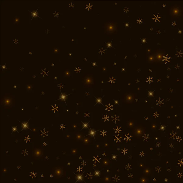 Seyrek yıldızlı kar soyut siyah arka planda vektör çizim rastgele dağılım — Stok Vektör
