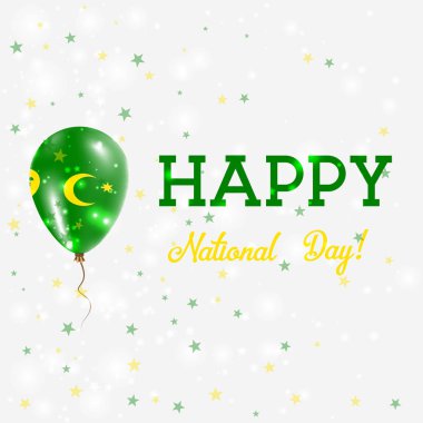 Cocos Adaları ulusal gün vatansever poster uçan lastik balon Cocos Adalı renkleri