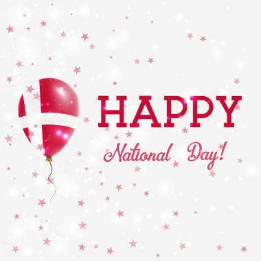 Danimarka Ulusal gün vatansever poster uçan lastik balon Danimarka bayrağı Danimarka renklerde