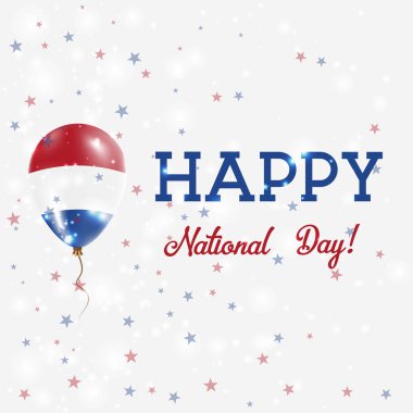 Milli gün vatansever poster uçan lastik balon renkleri Hollanda bayrağı Bes bes Adaları