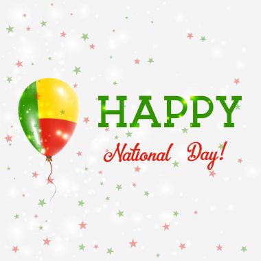 Benin ulusal gün vatansever poster uçan lastik balon Beninese bayrak Benin renkleri